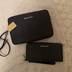 Michael Kors Black Crossbody Bag + Wallet